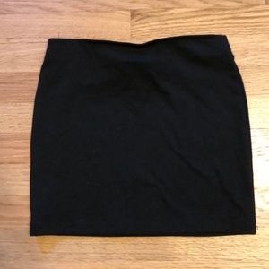 Black mini skirt